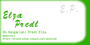 elza predl business card